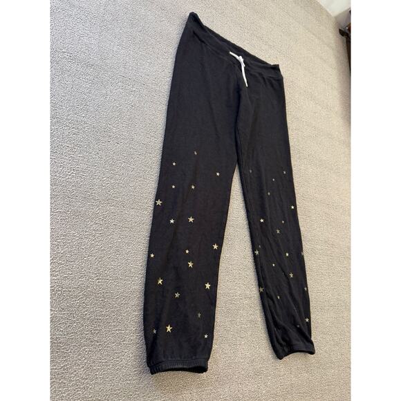 Monrow‎ Women's XS Black Joggers Gold Star Print Sweat Pants - Picture 11 of 12